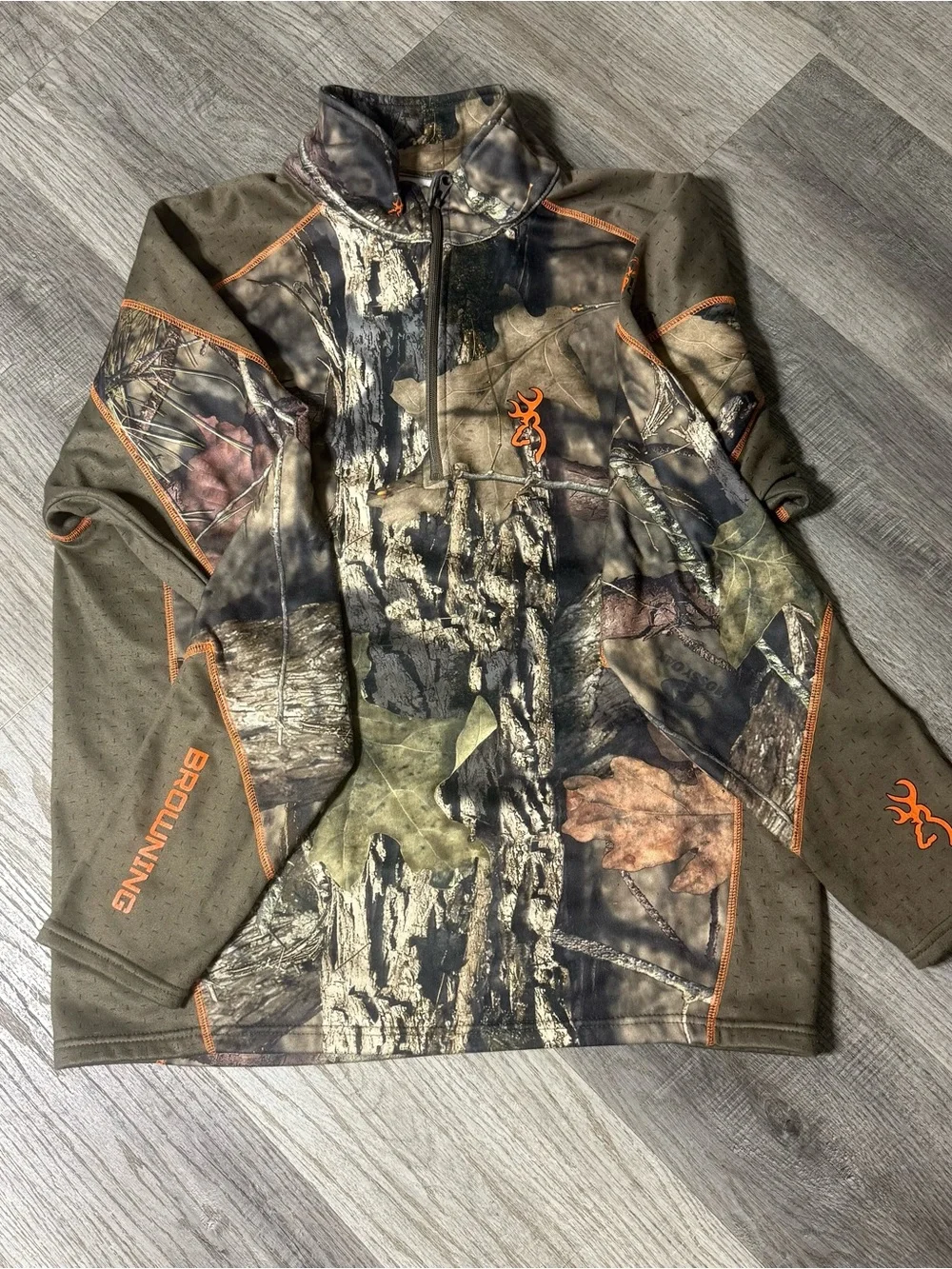 Browning Men’s Camo Hunting 1/4 Zip Pullover Realtree